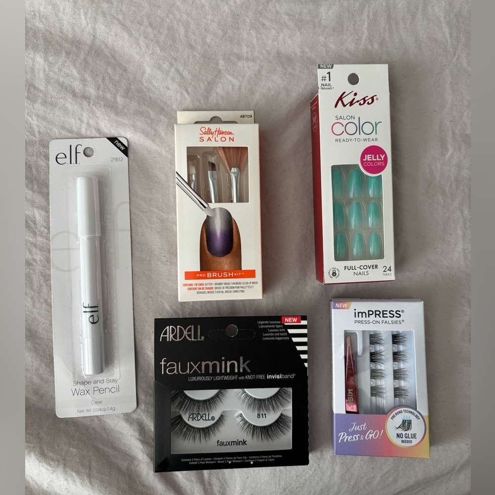 Beauty Essentials Set with Elf, Sally Hansen, and More